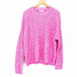 Elodie Feathered Pink Knitted Sweater